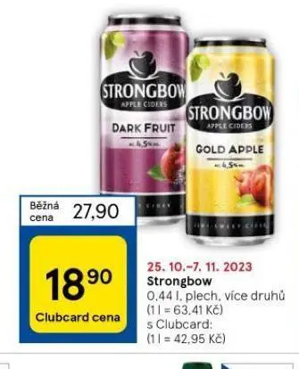 Tesco Strongbow nabídka