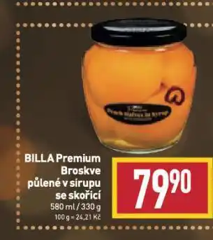 Billa Billa premium broskve půlené v sirupu se skořicí nabídka