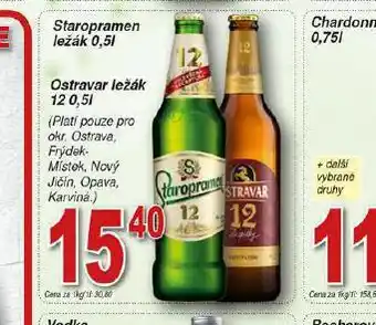 Hruška Pivo staropramen ležák nabídka