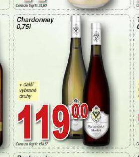 Hruška Chardonnay nabídka