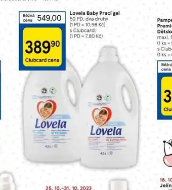 Tesco Lovela baby prací gel nabídka
