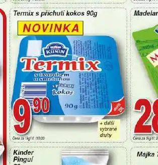 Hruška Termix s příchutí kokos nabídka