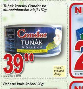 Hruška Tuňák kousky condor ve slunečnicovém oleji nabídka