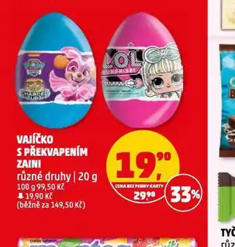 Penny Market Vajíčko s překvapením zaini nabídka