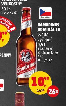 Penny Market Pivo gambrinus nabídka