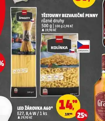 Penny Market Bezvaječné těstoviny nabídka