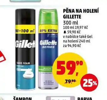 Penny Market Gillette pěna na holení nabídka