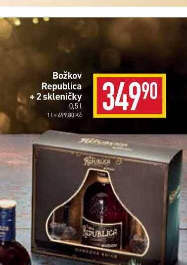 Billa Božkov republica + 2 skleničky 0,5l nabídka