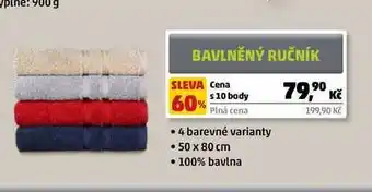 Penny Market Bavlněný ručník 50 x 80 cm nabídka