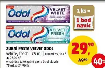 Penny Market Zubní pasta velvet odol, 75 ml nabídka