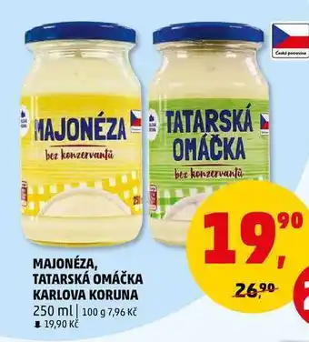Penny Market Tatarská omáčka karlova koruna, 250 ml nabídka