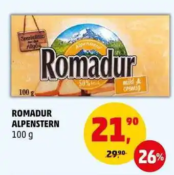 Penny Market Romadur alpenstern, 100 g nabídka