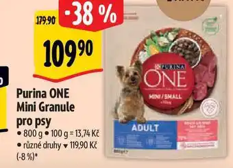 Albert Purina one mini granule pro psy 800 g nabídka