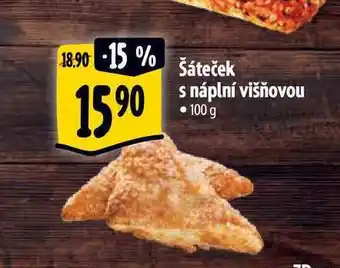 Albert Šáteček s náplní višňovou • 100 g nabídka