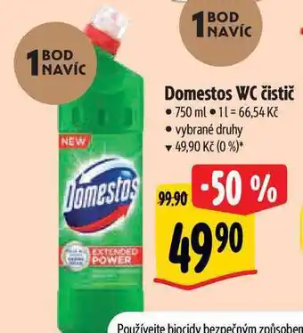 Albert Domestos wc čistič • 750 ml nabídka