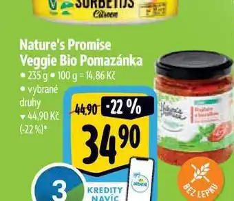 Albert Nature's promise veggie bio pomazánka 235 g nabídka