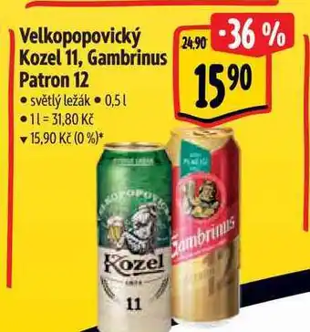 Albert Gambrinus patron 12 0,5 l nabídka