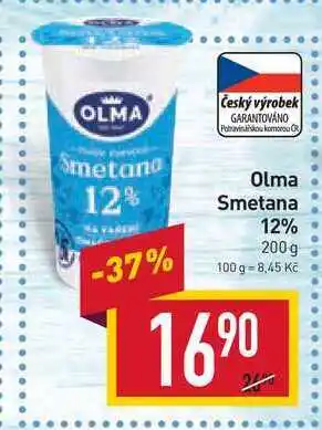Billa Olma smetana 12% 200 g nabídka