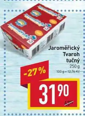 Billa Jaroměřický tvaroh tučný 250 g nabídka