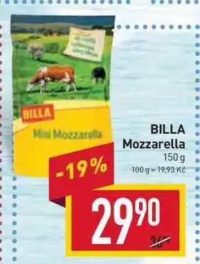 Billa Billa mozzarella 150 g nabídka