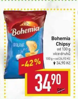Billa Bohemia chipsy od 130 g nabídka