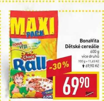 Billa Bonavita dětské cereálie 600 g nabídka