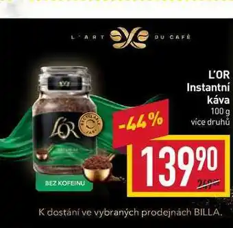 Billa L'or instantní káva 100 g nabídka