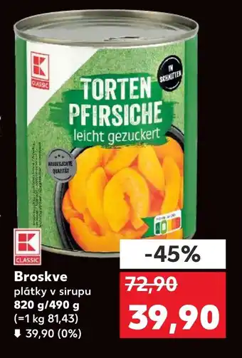 Kaufland Broskve nabídka