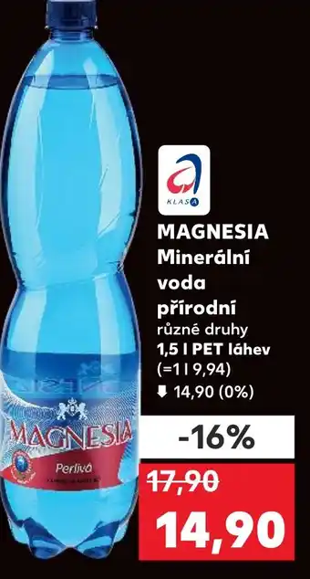 Kaufland MAGNESIA Minerální voda přírodní nabídka