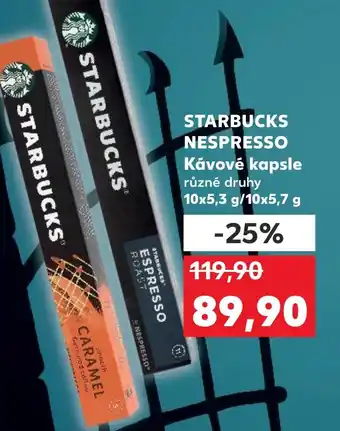 Kaufland STARBUCKS NESPRESSO Kávové kapsle nabídka