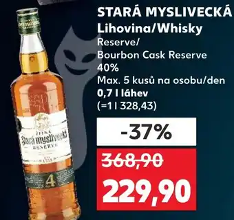 Kaufland STARÁ MYSLIVECKÁ Lihovina/Whisky nabídka