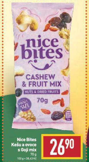 Billa Nice bites kešu a ovoce s goji mix nabídka