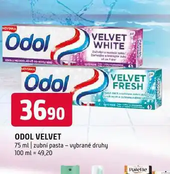 Terno Odol velvet zubní pasta nabídka