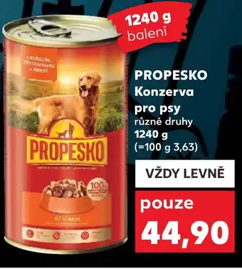 Kaufland PROPESKO Konzerva pro psy nabídka