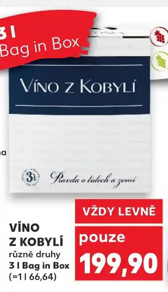 Kaufland VÍNO Z KOBYLÍ nabídka