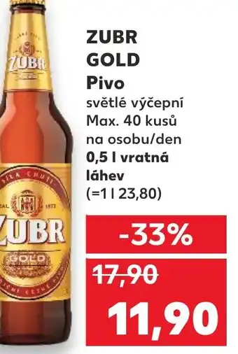 ZUBR GOLD Pivo