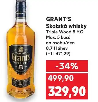 Kaufland GRANT'S Skotská whisky nabídka