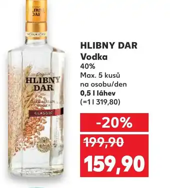 Kaufland HLIBNY DAR Vodka nabídka