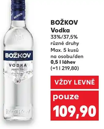 Kaufland BOŽKOV Vodka nabídka
