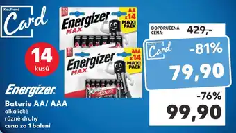 Kaufland Energizer Baterie AA/AAA alkalické nabídka