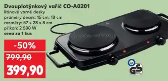 Dvouplotýnkový vařič CO-A0201