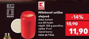 Kaufland Hřbitovní svíčka olejová nabídka