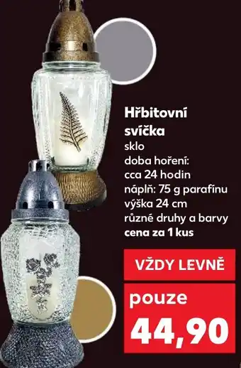 Kaufland Hřbitovní svíčka nabídka