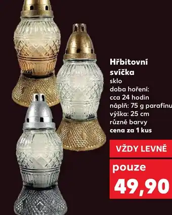 Kaufland Hřbitovní svíčka nabídka