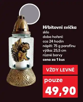 Kaufland Hřbitovní svíčka nabídka