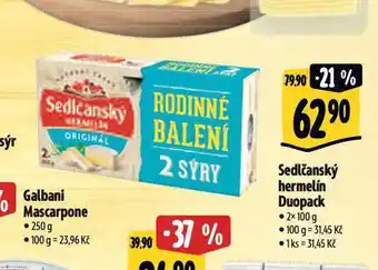 Albert Sedlčanský hermelín nabídka