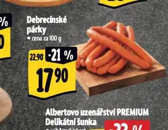 Albert Debrecínské párky nabídka