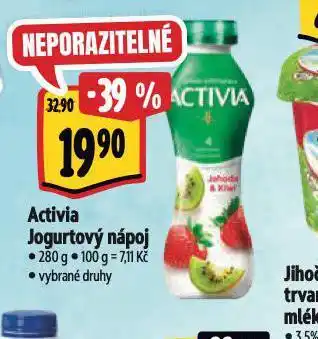 Albert Activia jogurtový nápoj nabídka