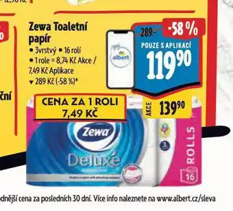 Albert Zewa toaletní papír nabídka