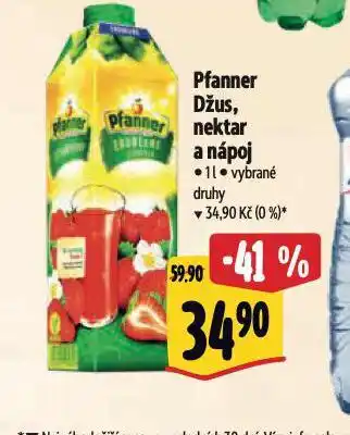 Albert Pfanner džus, nektar a nápoj nabídka